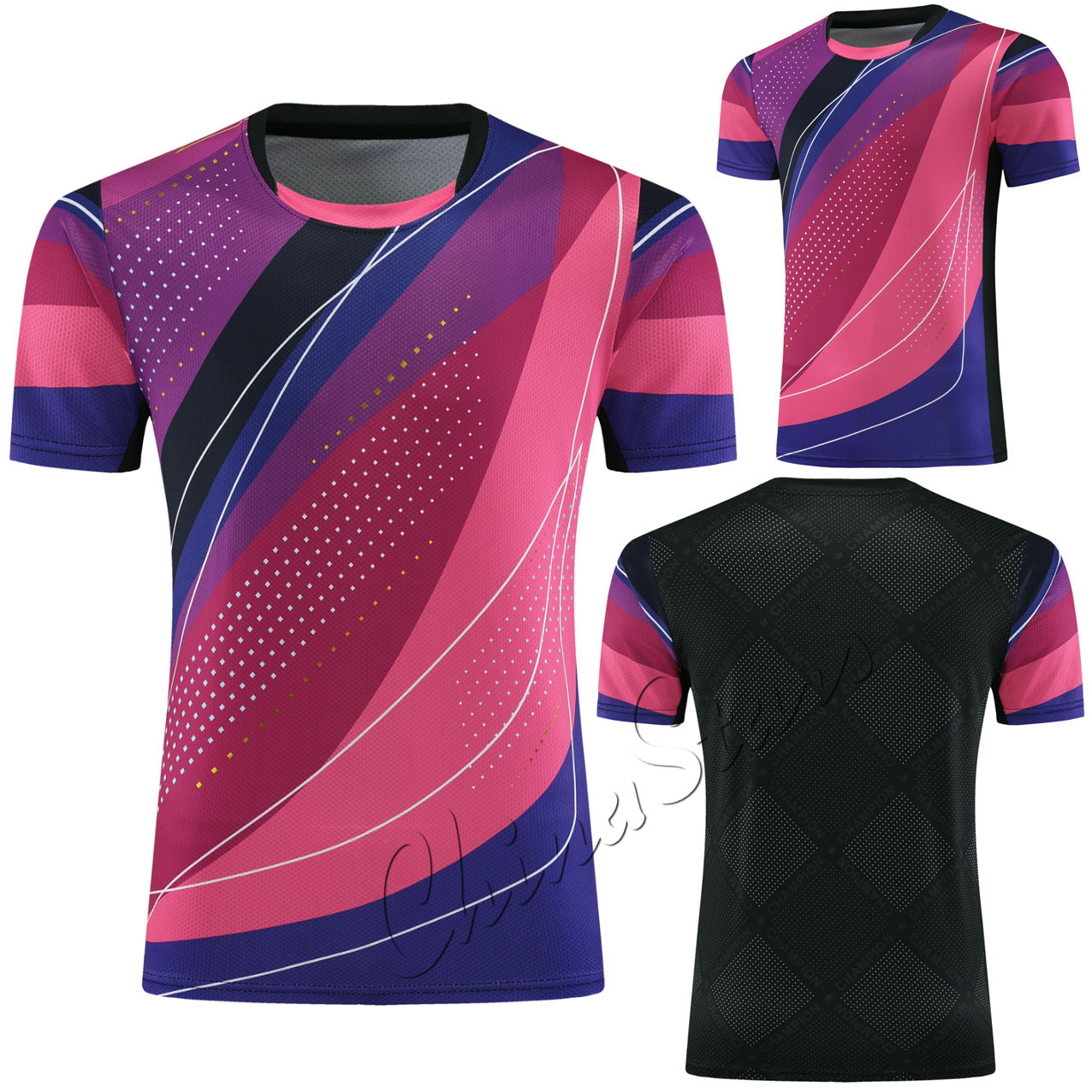 Table Tennis Usa Team - เสื้อเจอร์ซีย์ลายกีฬาปิงปองสำหรับผู้ชายและผู้หญิงเสื้อกีฬาผ้าโพลีเอสเตอร์ระบายอากาศได้ดีเสื้อปิงปองสำหรับผู้ชาย