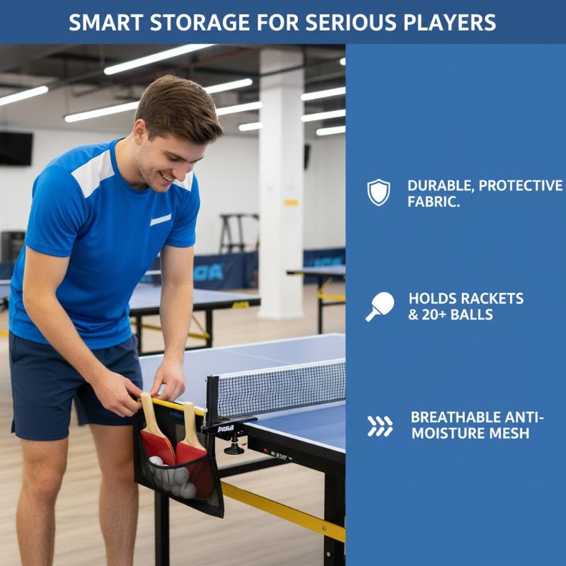 Table Tennis Or Tennis Table - ที่เก็บลูกปิงปองแบบตาข่ายใหม่ ความจุขนาดใหญ่ สำหรับจัดเก็บลูกเทเบิลเทนนิส ติดผนังหรือใต้โต๊ะ สำหรับฝึกซ้อม