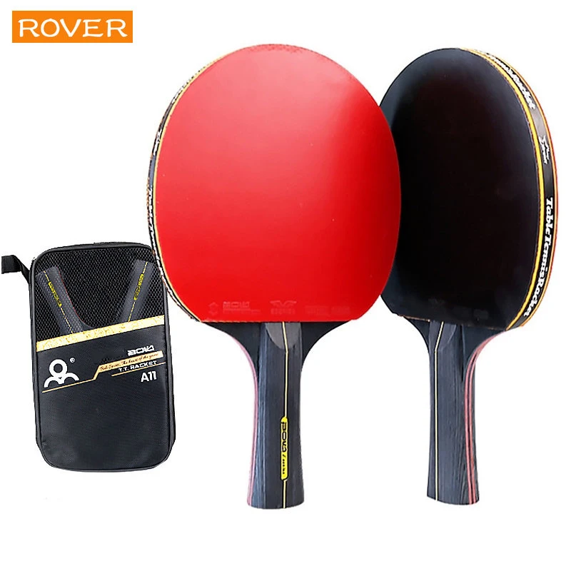 Table Tennis Match - 5/6 Star ตารางไม้เทนนิส 2PCS Professional ปิงปองชุดสิวเสี้ยนยางคุณภาพสูงใบมีดค้างคาว