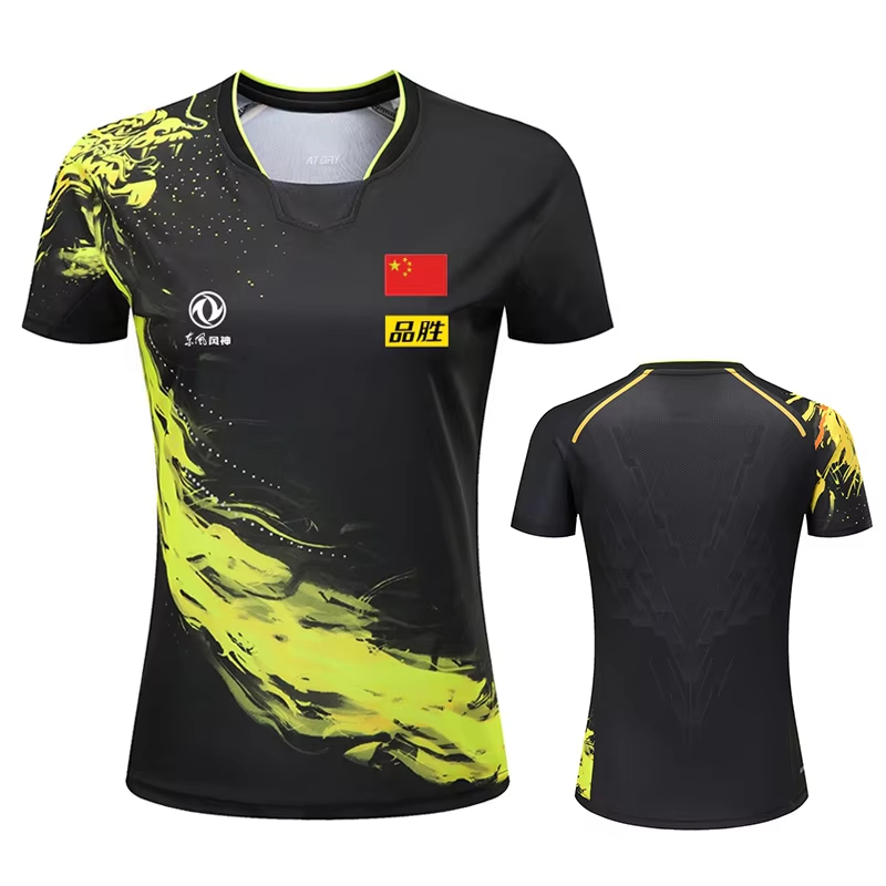 Table Tennis Match - จีน Dragon ตารางเทนนิสพิมพ์เสื้อยืดสําหรับผู้ชายผู้หญิงเสื้อผ้าแฟชั่นกีฬาแบดมินตันเสื้อยืดปิงปอง Jersey ฟิตเนสเสื้อ