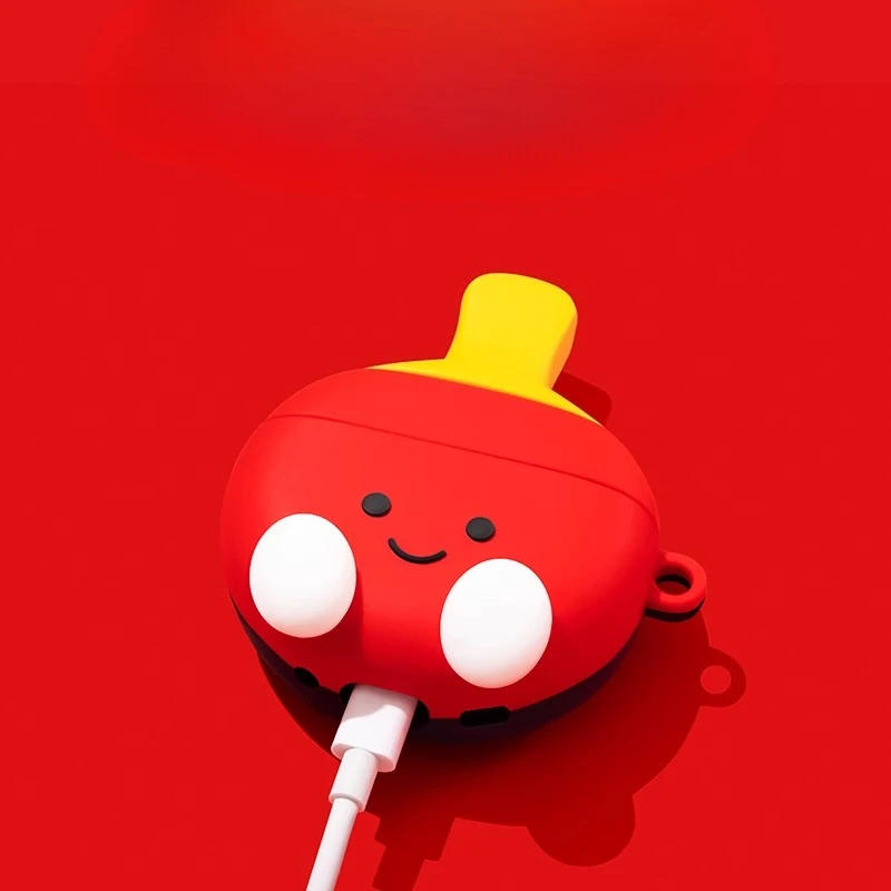 Table Tennis Cartoon - 3D ตารางเทนนิสการ์ตูนน่ารักซิลิโคนหูฟังหูฟังสําหรับ Apple AirPods 4 2024