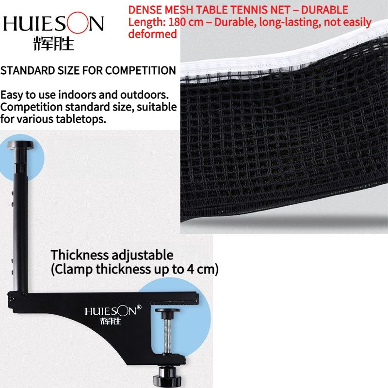 HUIESON ชุดตาข่ายและโครงตาข่าย - Table Tennis Match บทวิจารณ์และราคา
