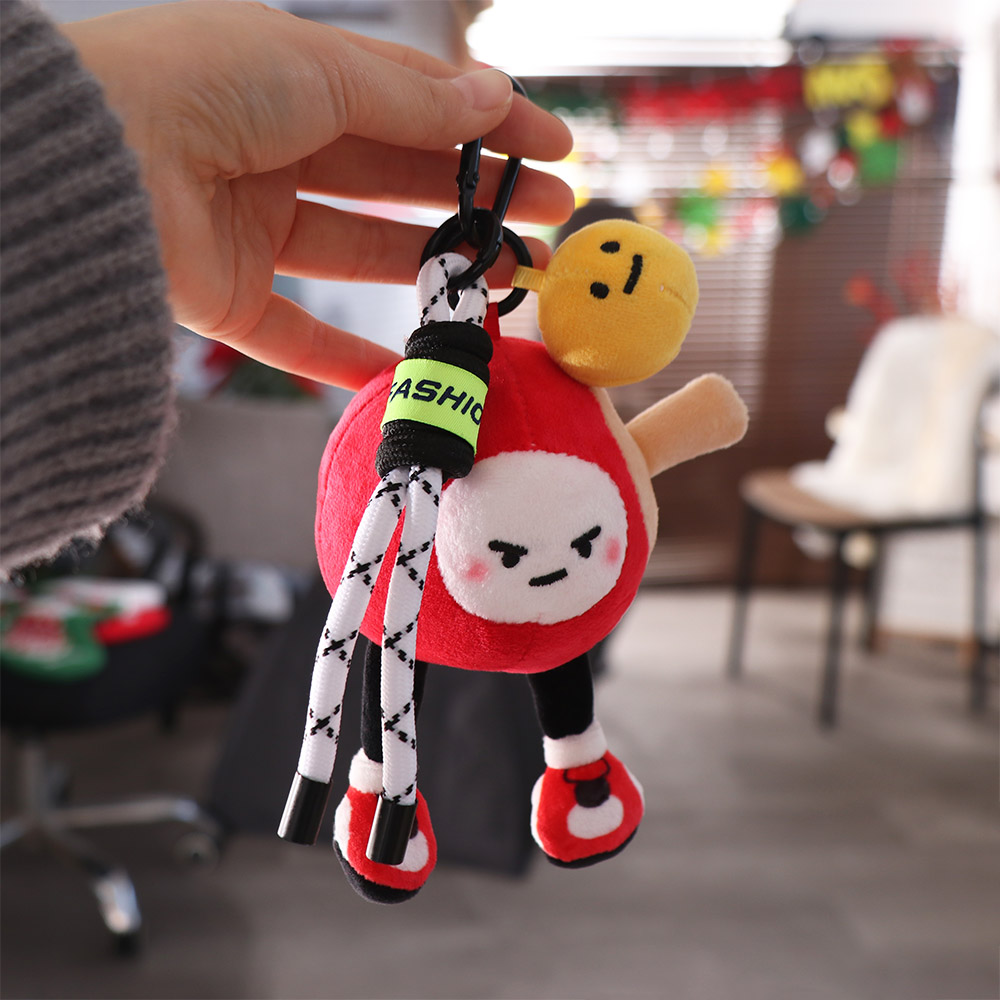 พวงกุญแจรูปปิงปองทำจากผ้าฝ้าย  - Table Tennis Cartoon บทวิจารณ์และราคา